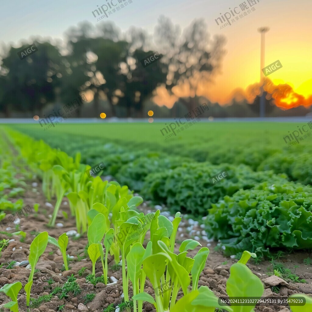 清晨菜地