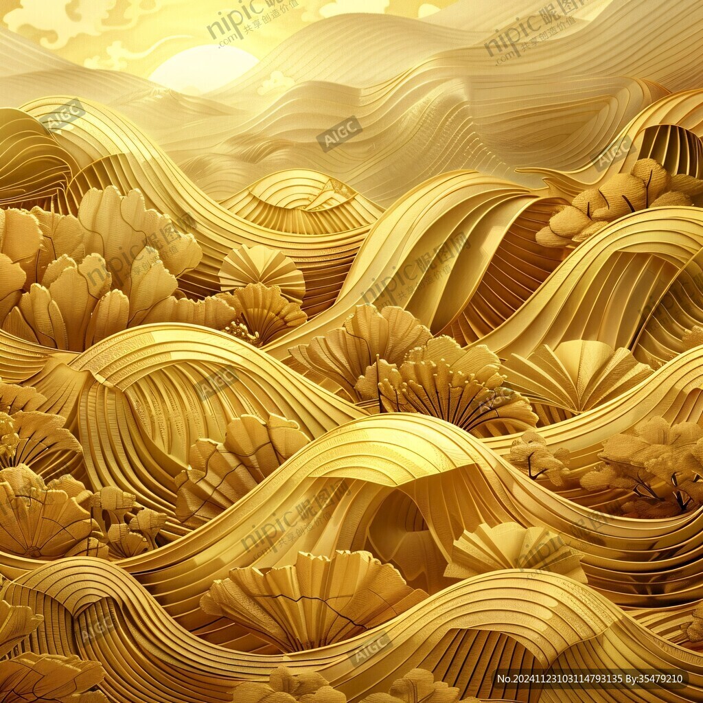 4d金色线条艺术
