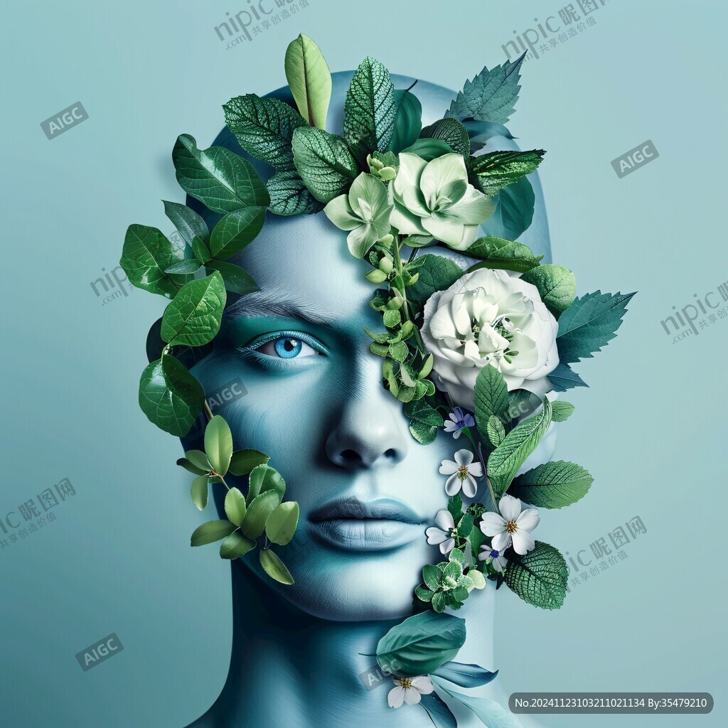 人头花艺造型