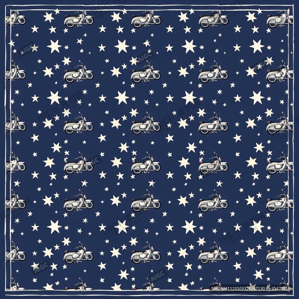 星星图案印花