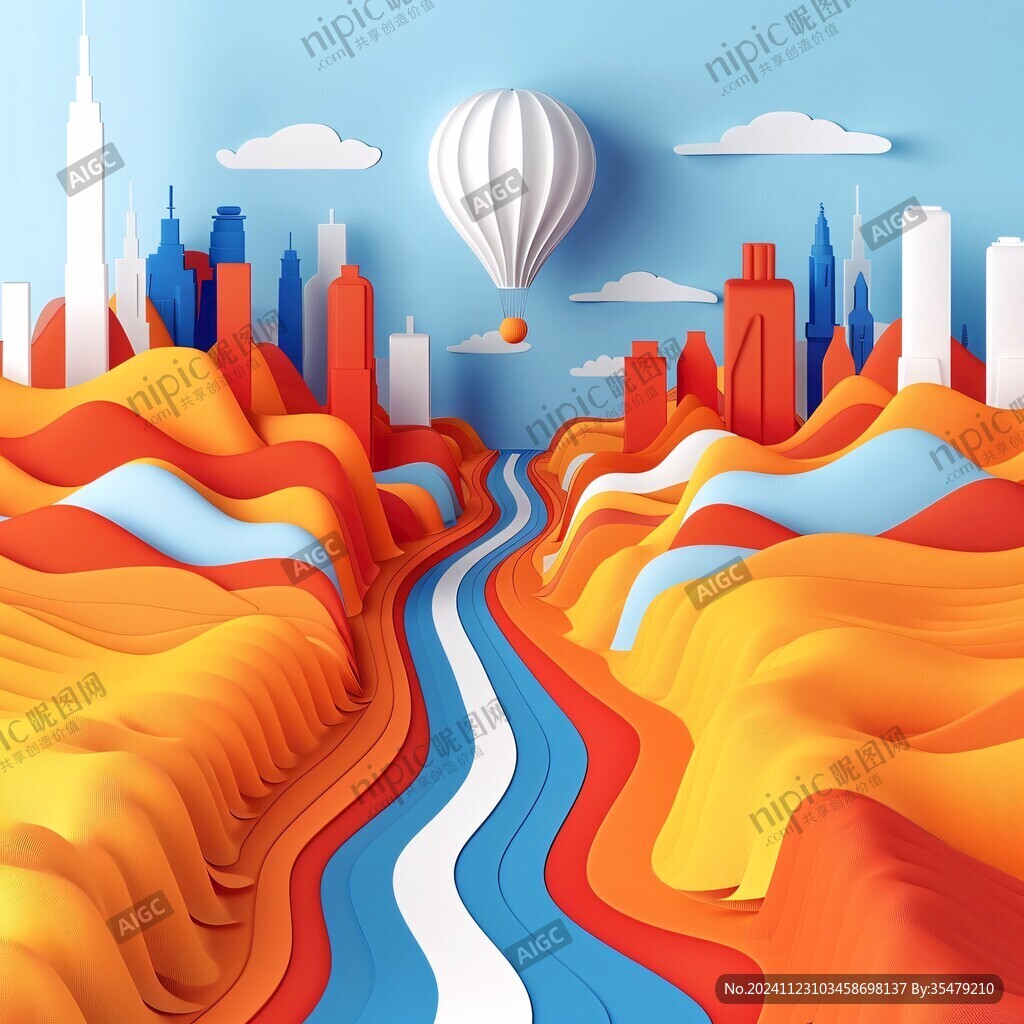 3d风景膨胀图案