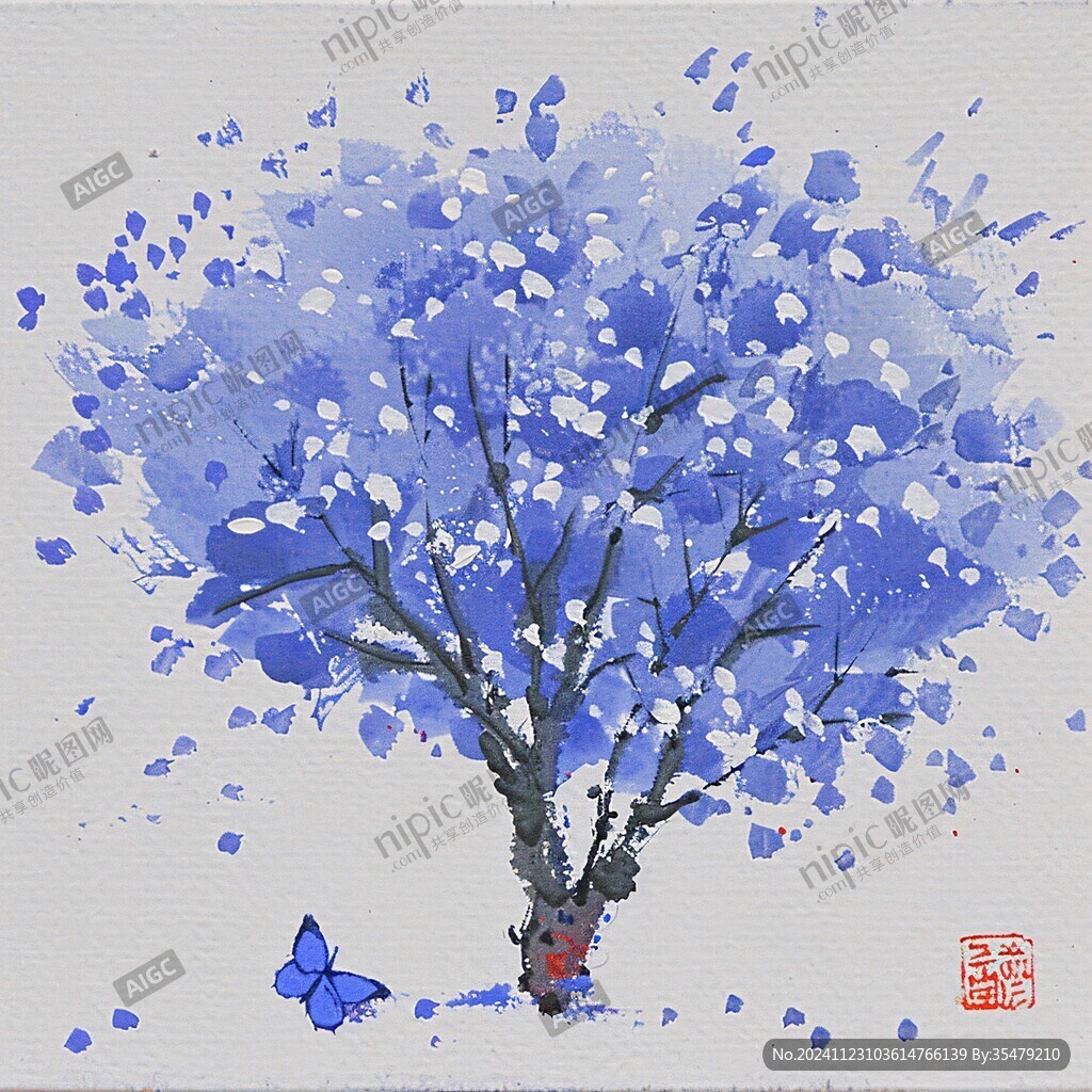 古风意境树