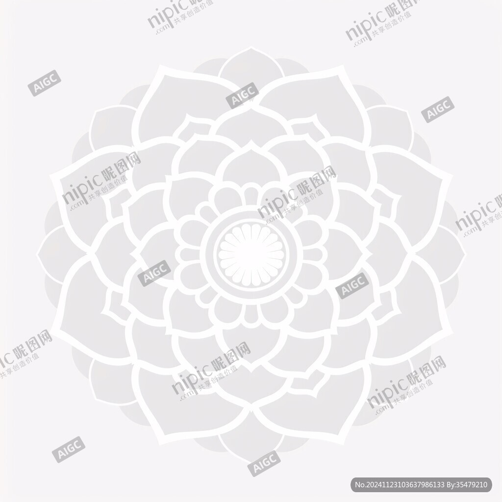 圆形莲花纹
