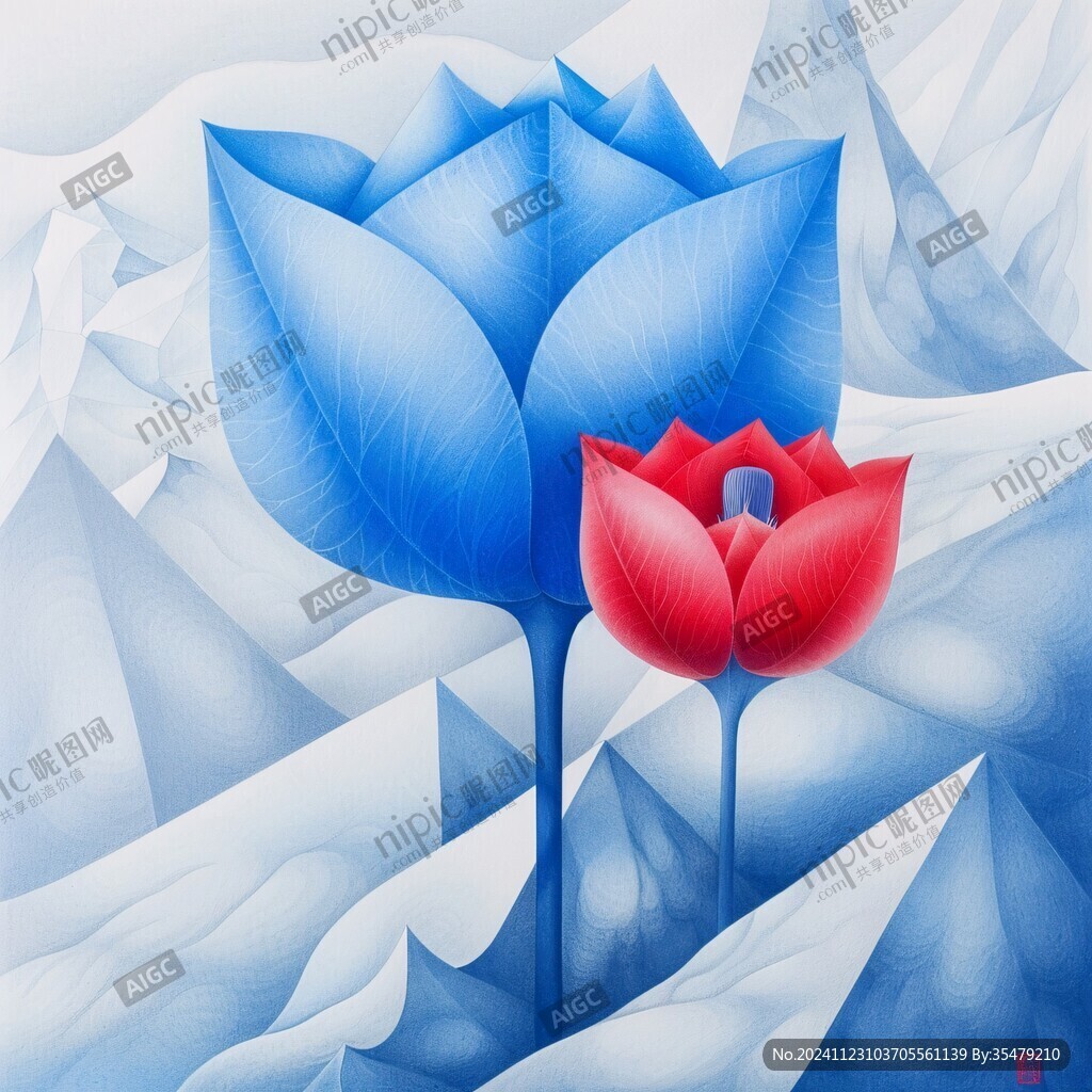 雪莲花包装插画