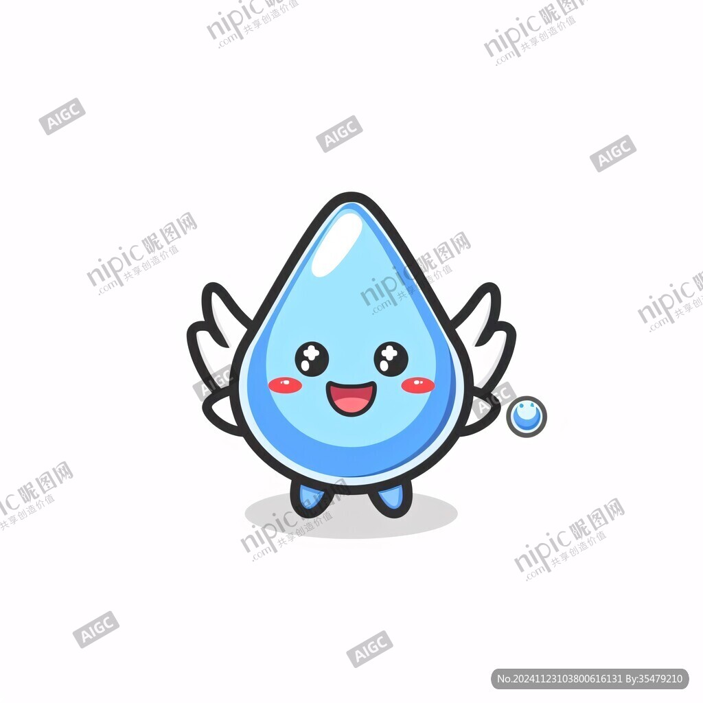 水滴精灵卡通logo