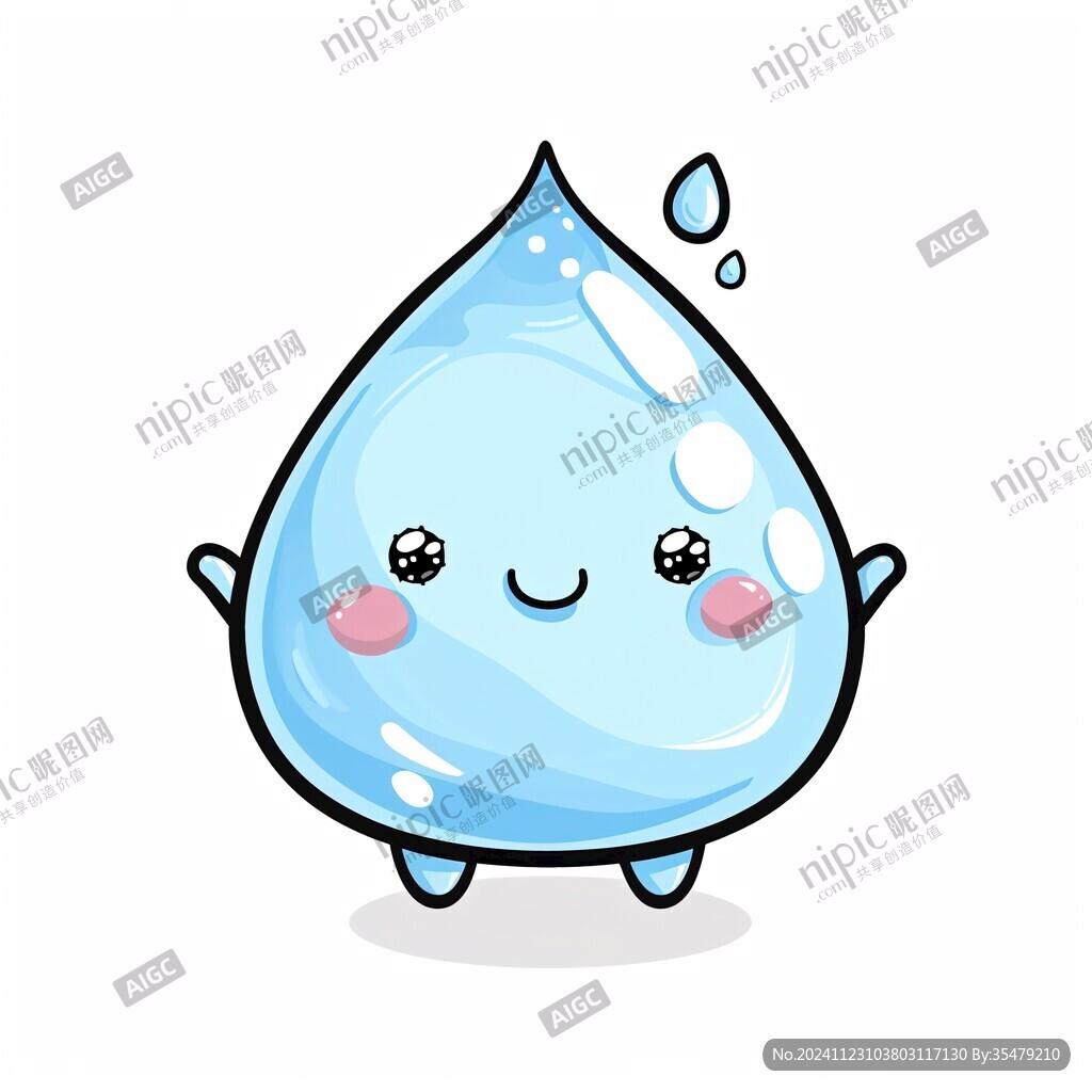 原创卡通小水滴