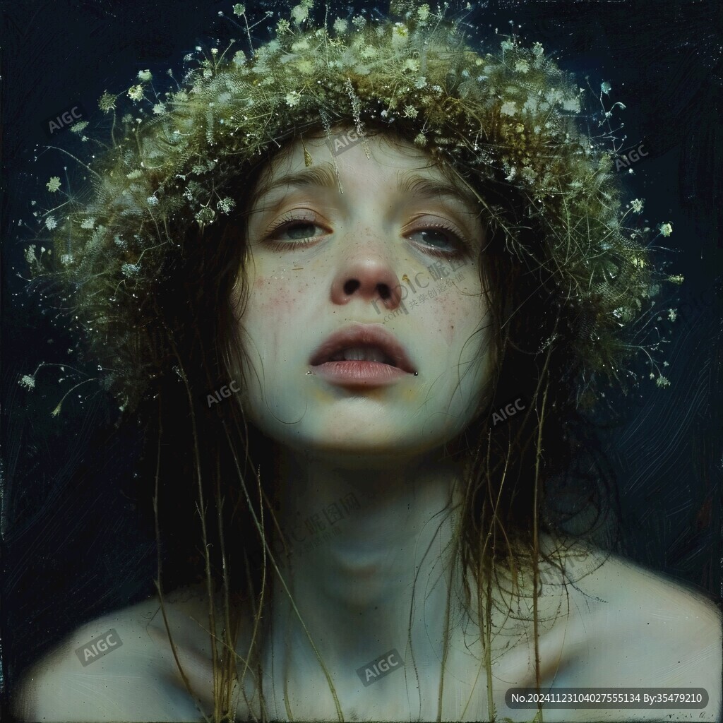 唯美人物油画