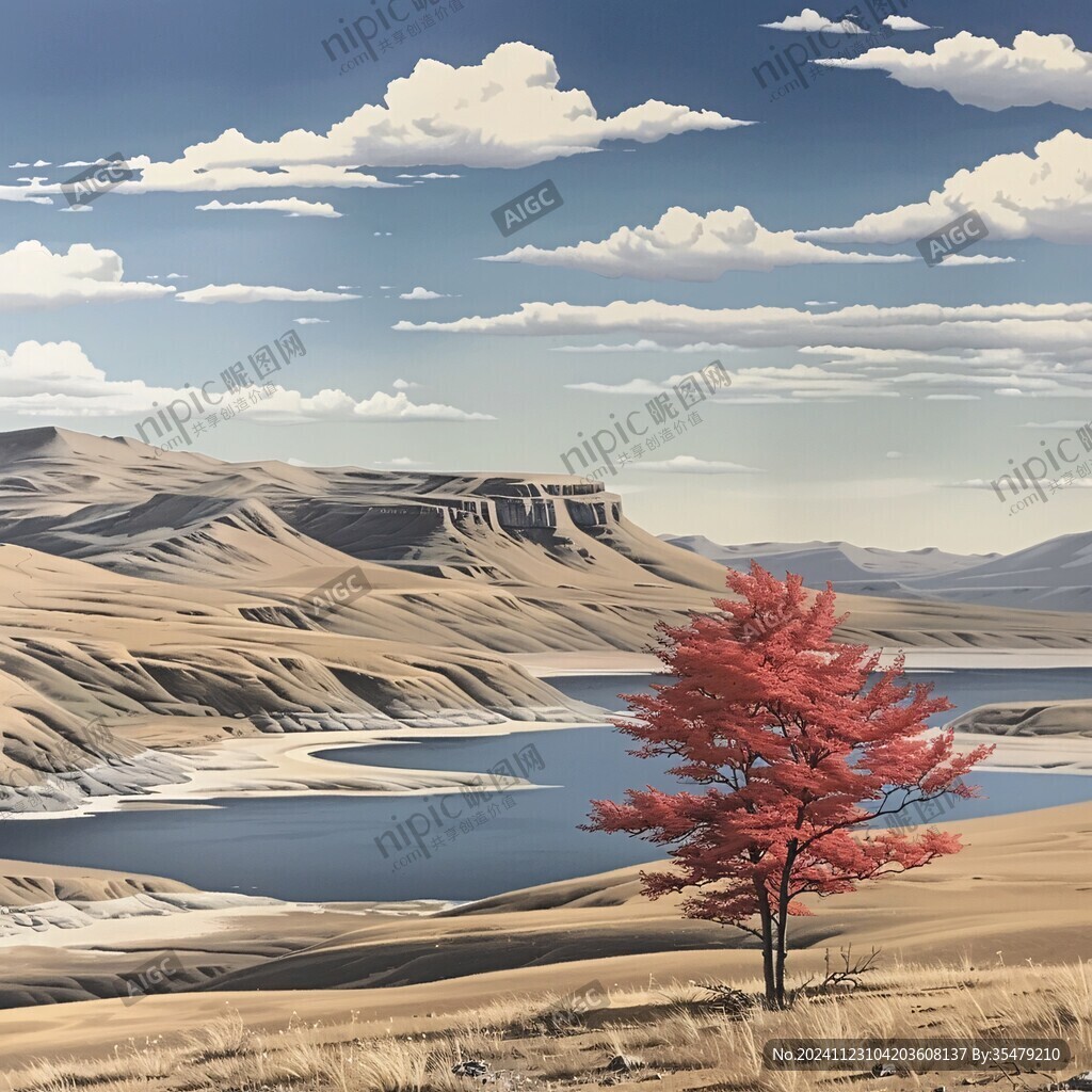 金秋风景插画