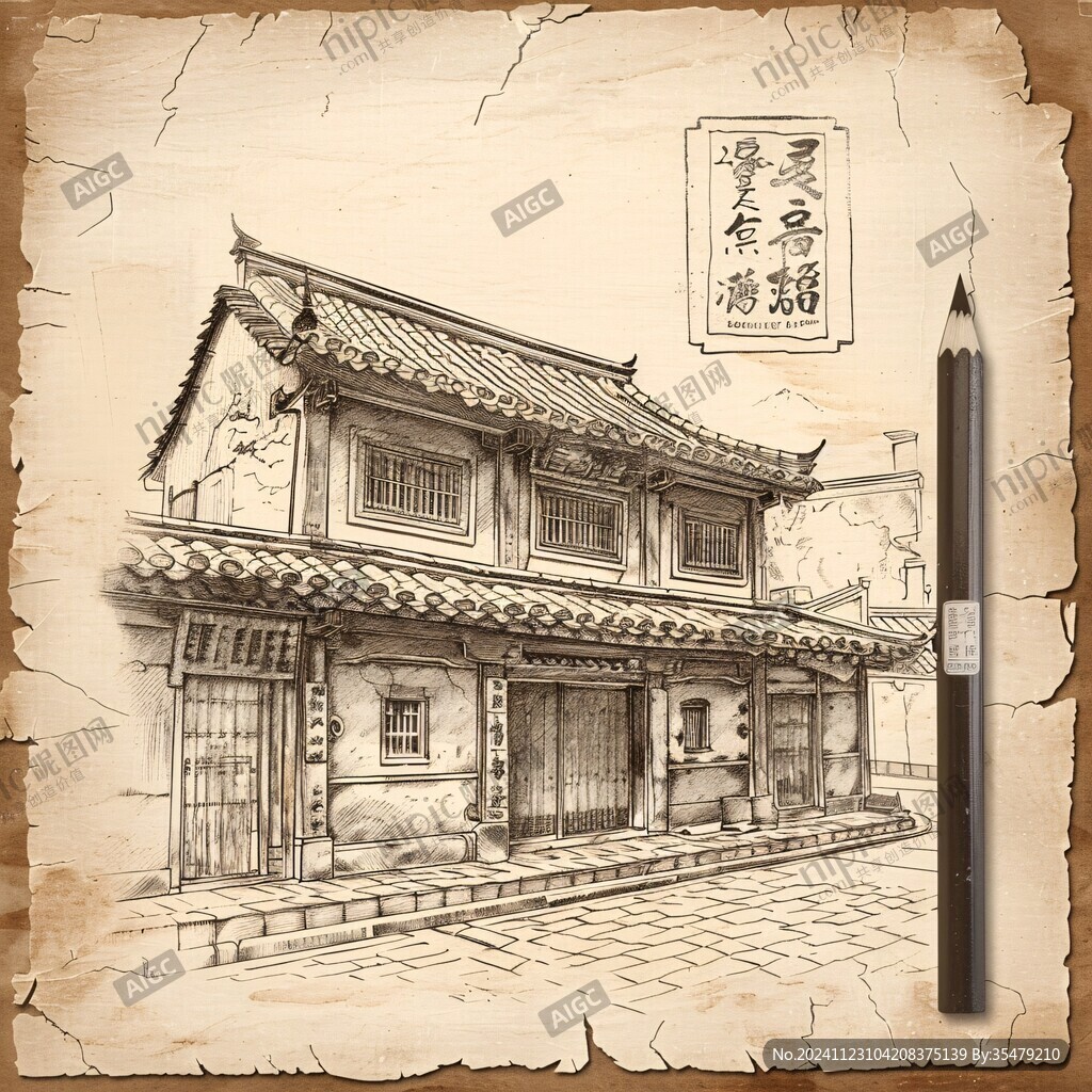 古街手绘