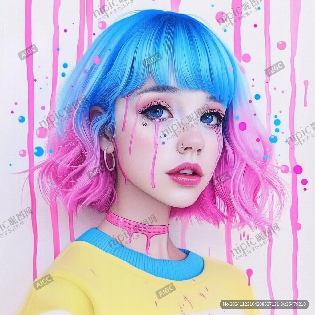 粉色头发少女