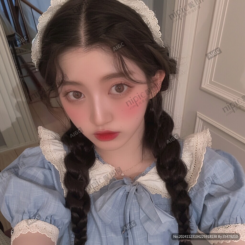 少女蓝粉嫩