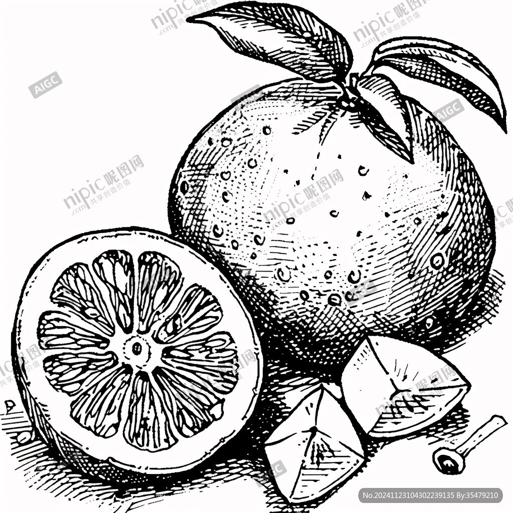 血柑插画手绘