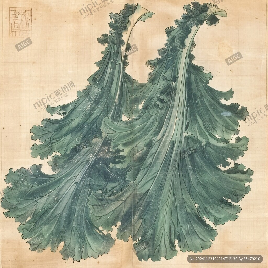 乾隆白菜插画