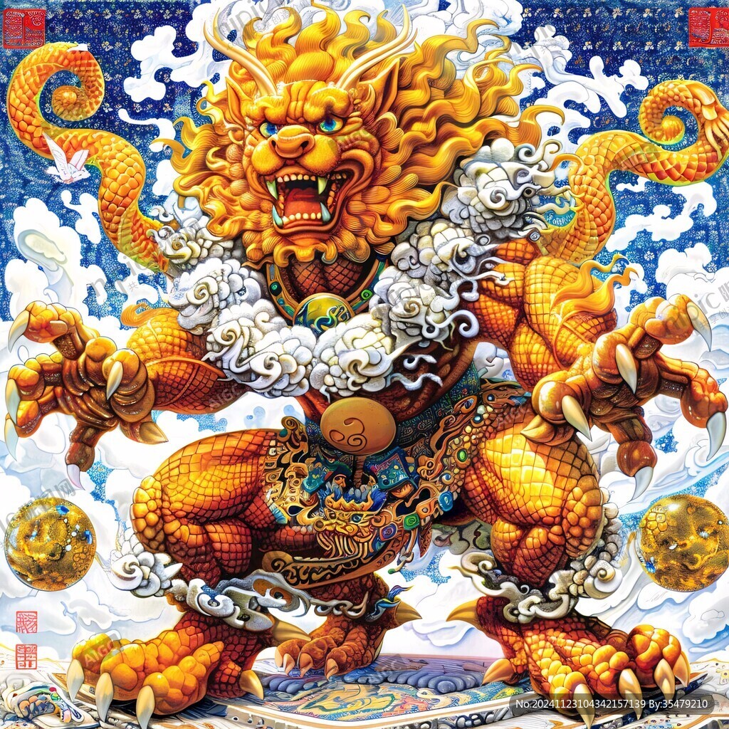 金龙戏珠刺绣