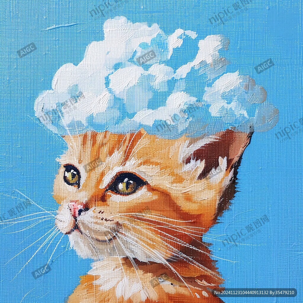 云彩下的小猫