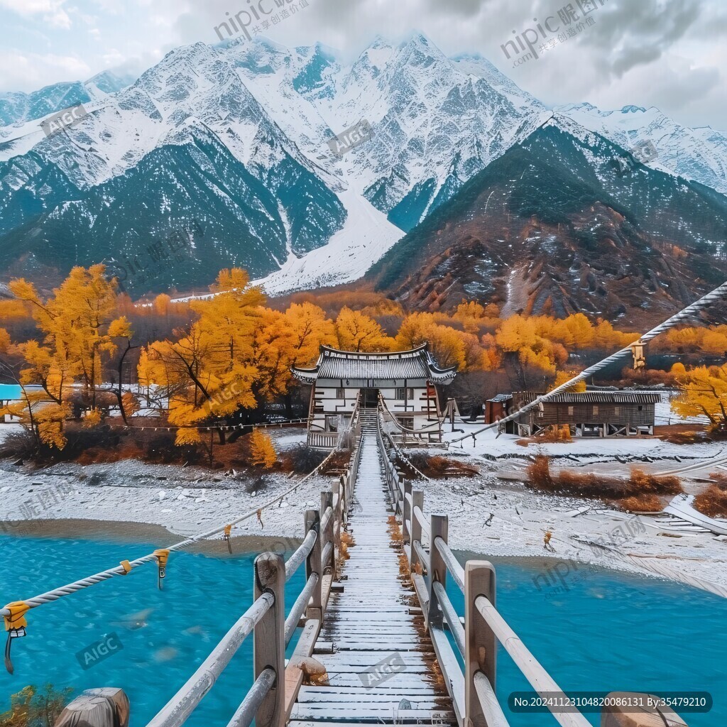 金秋踏雪