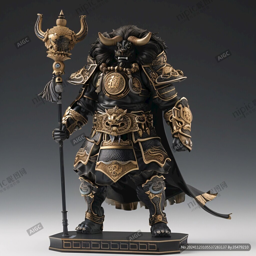 金甲武士立像