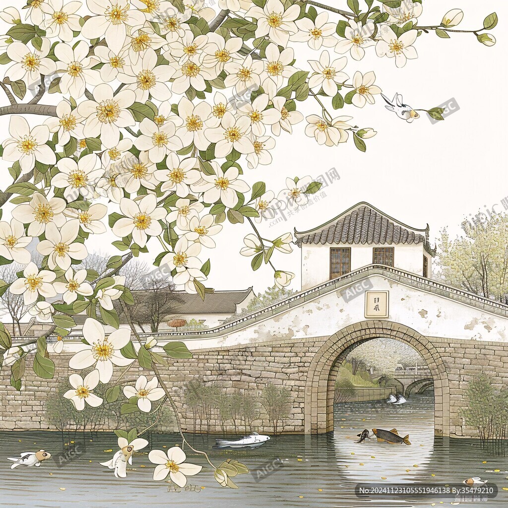 江南风景插画
