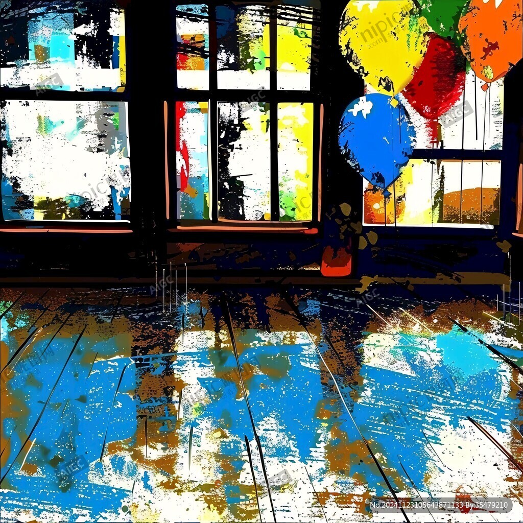 地板抽象画