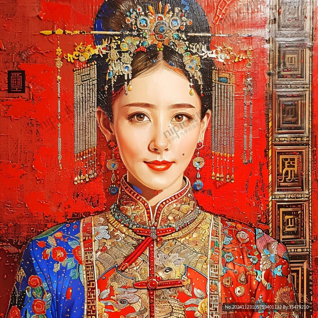 清宫美女插画