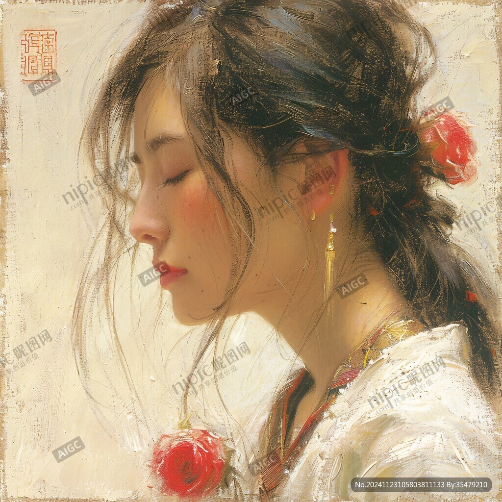 工笔少女