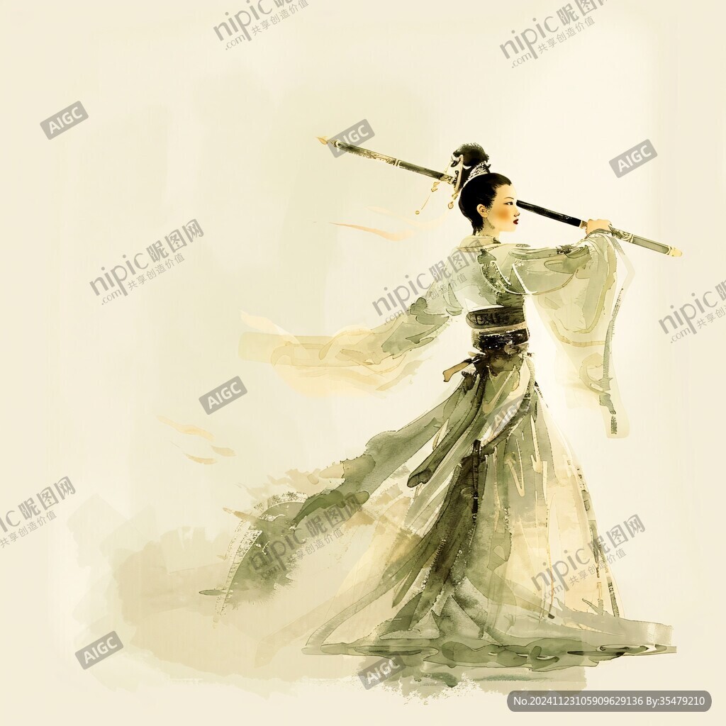 仕女舞剑