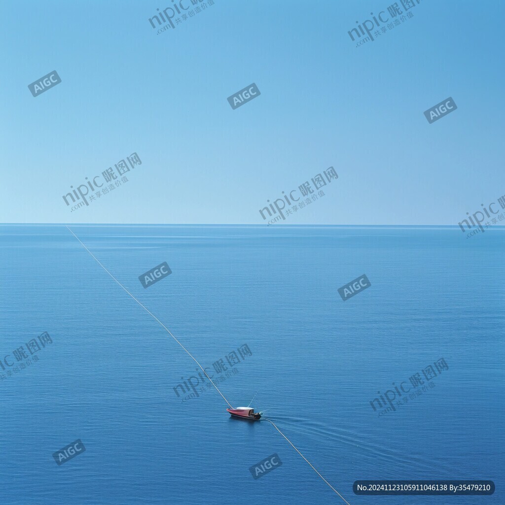 浩瀚大海渺小的船