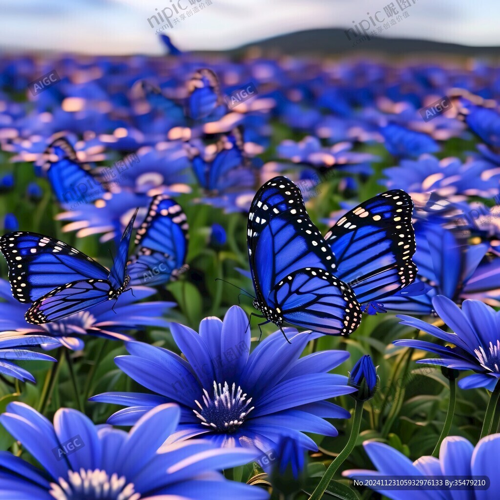 蝴蝶蓝花