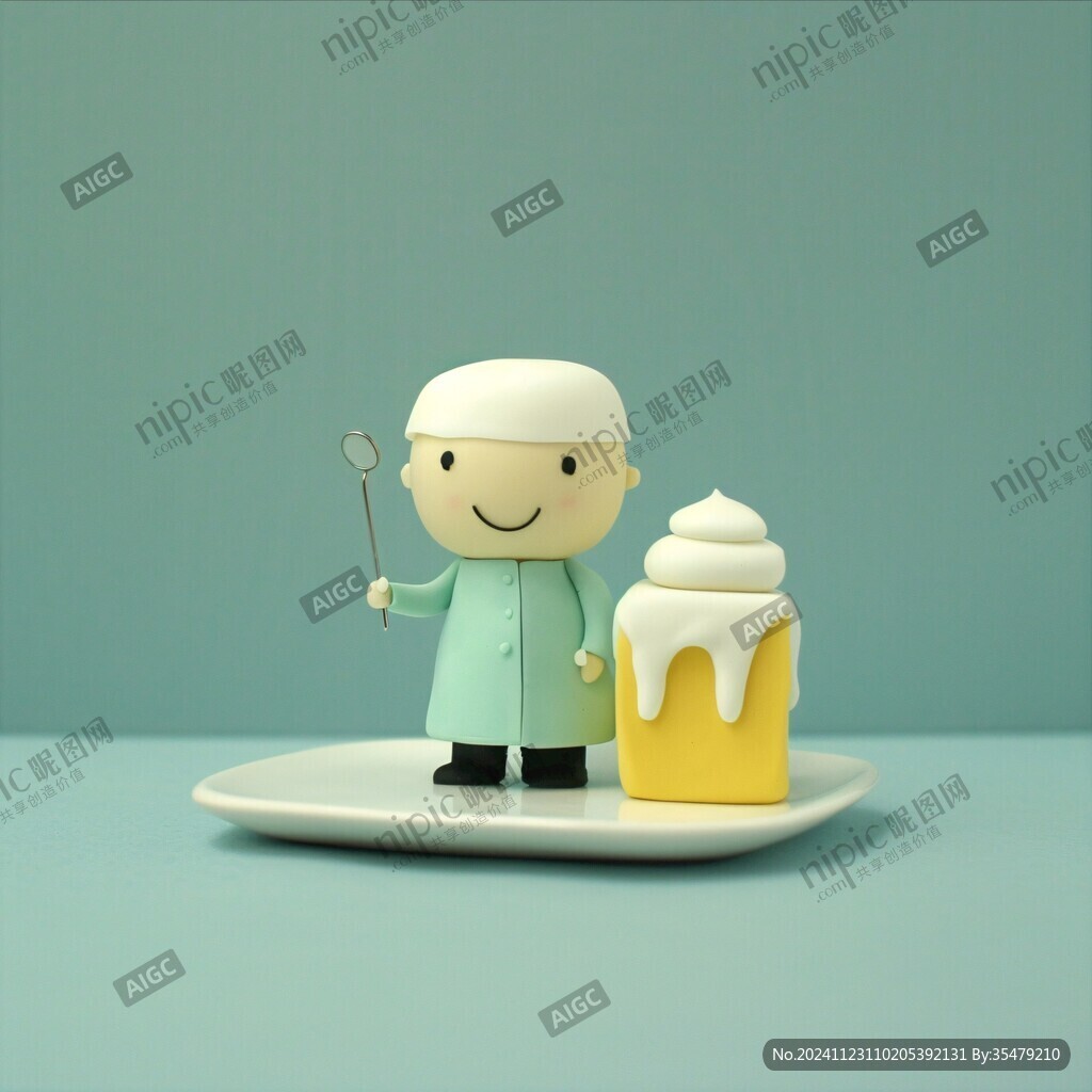 甜品人物插画设计