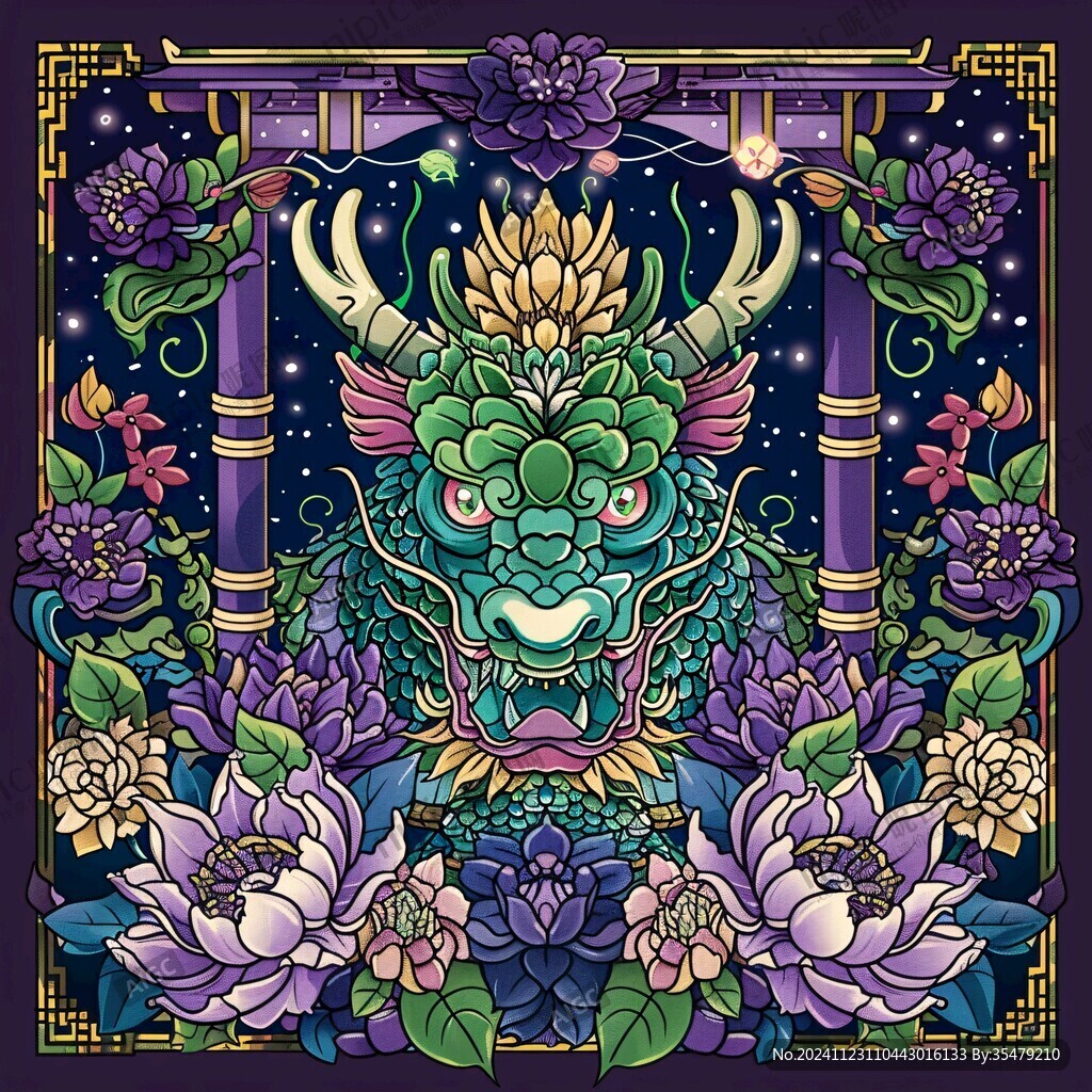 龙年门神插画