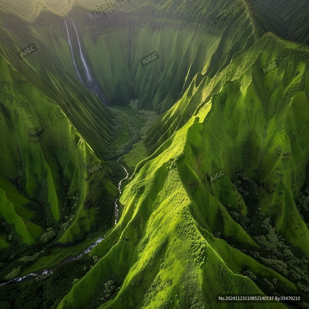 绿山沟壑