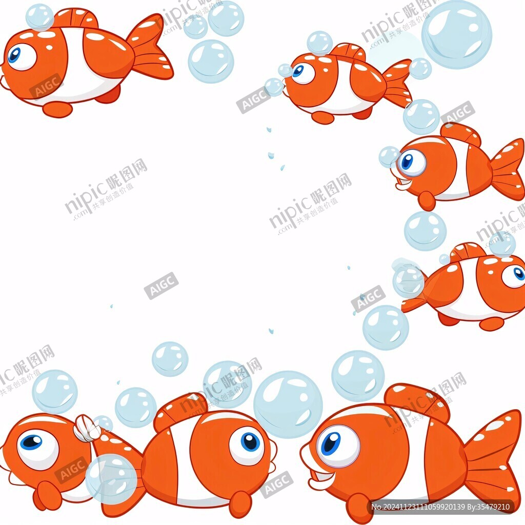 卡通红色小鱼