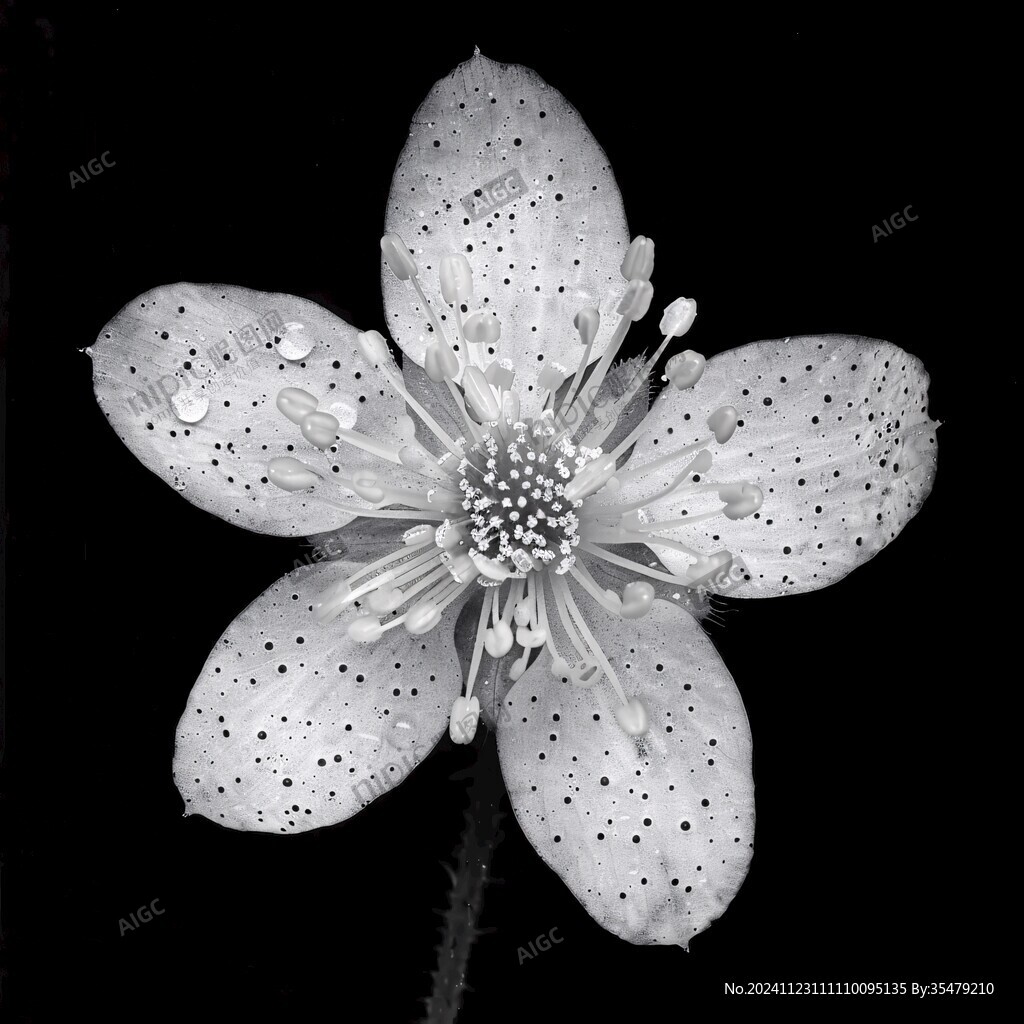 黑白花朵照片