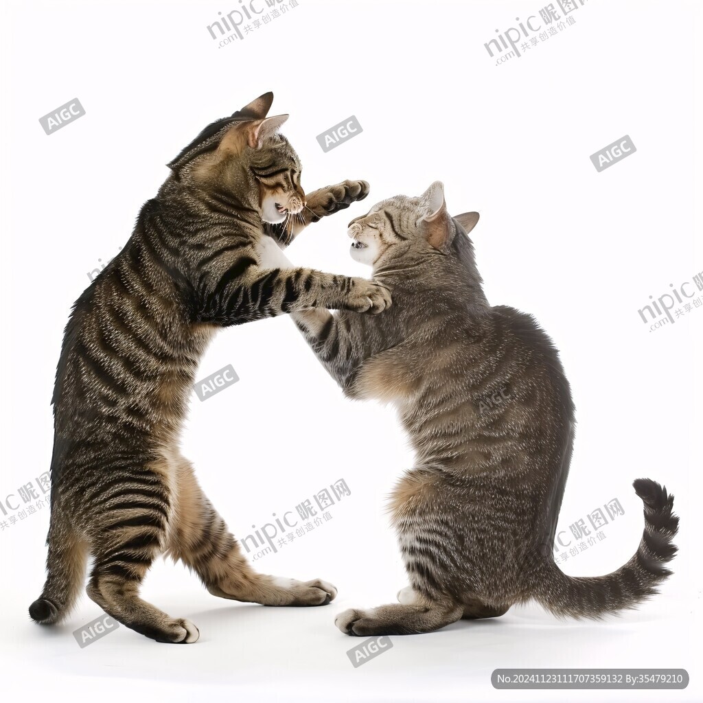 打架的小猫