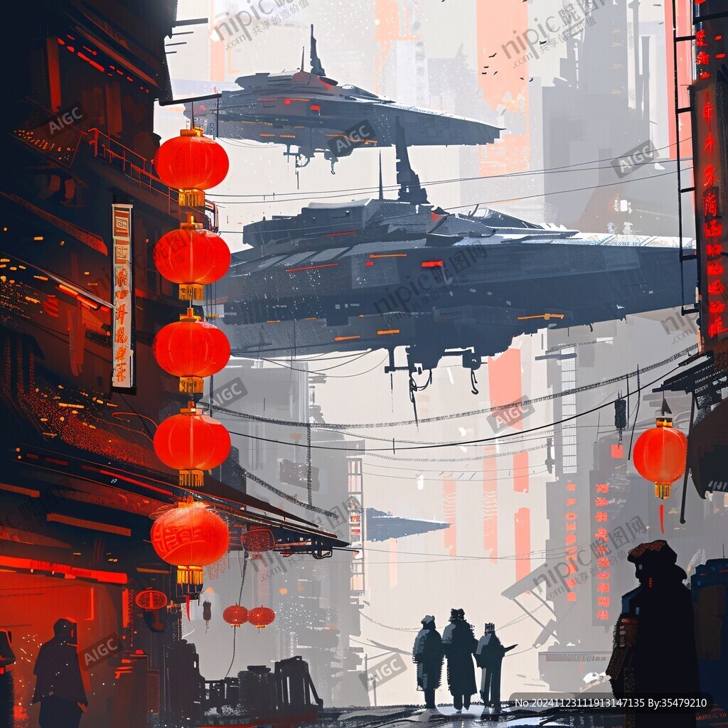 庙街插画