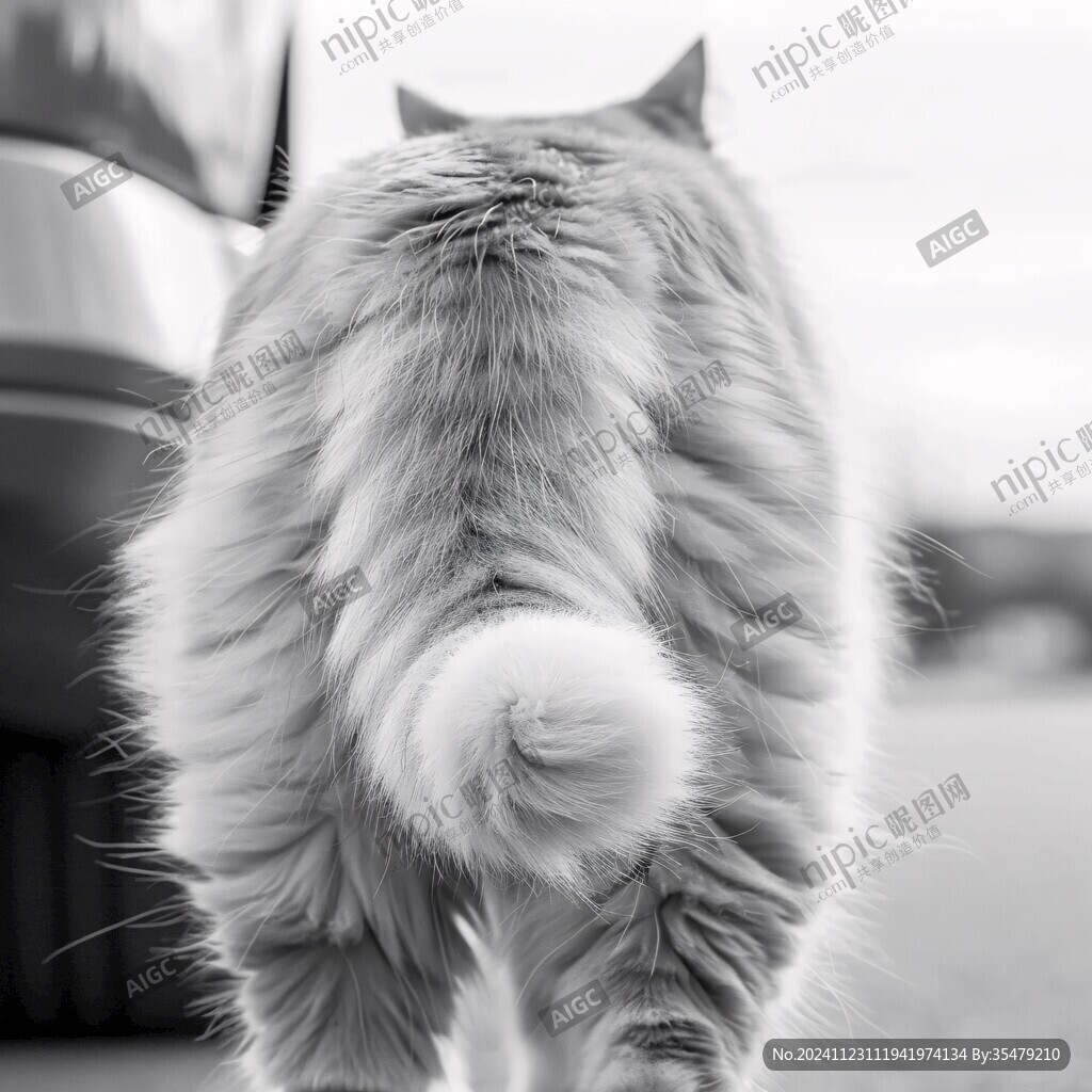 一只猫的背影