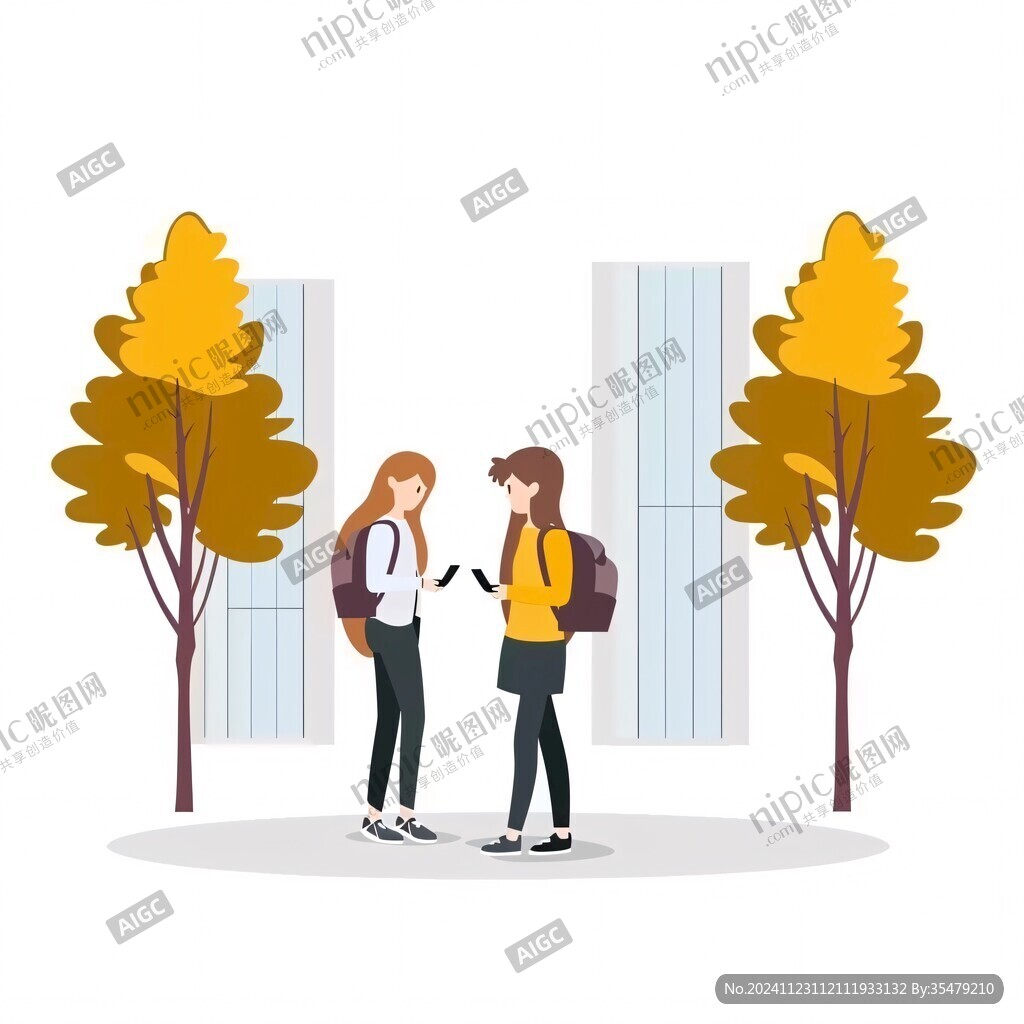 大学校园插画