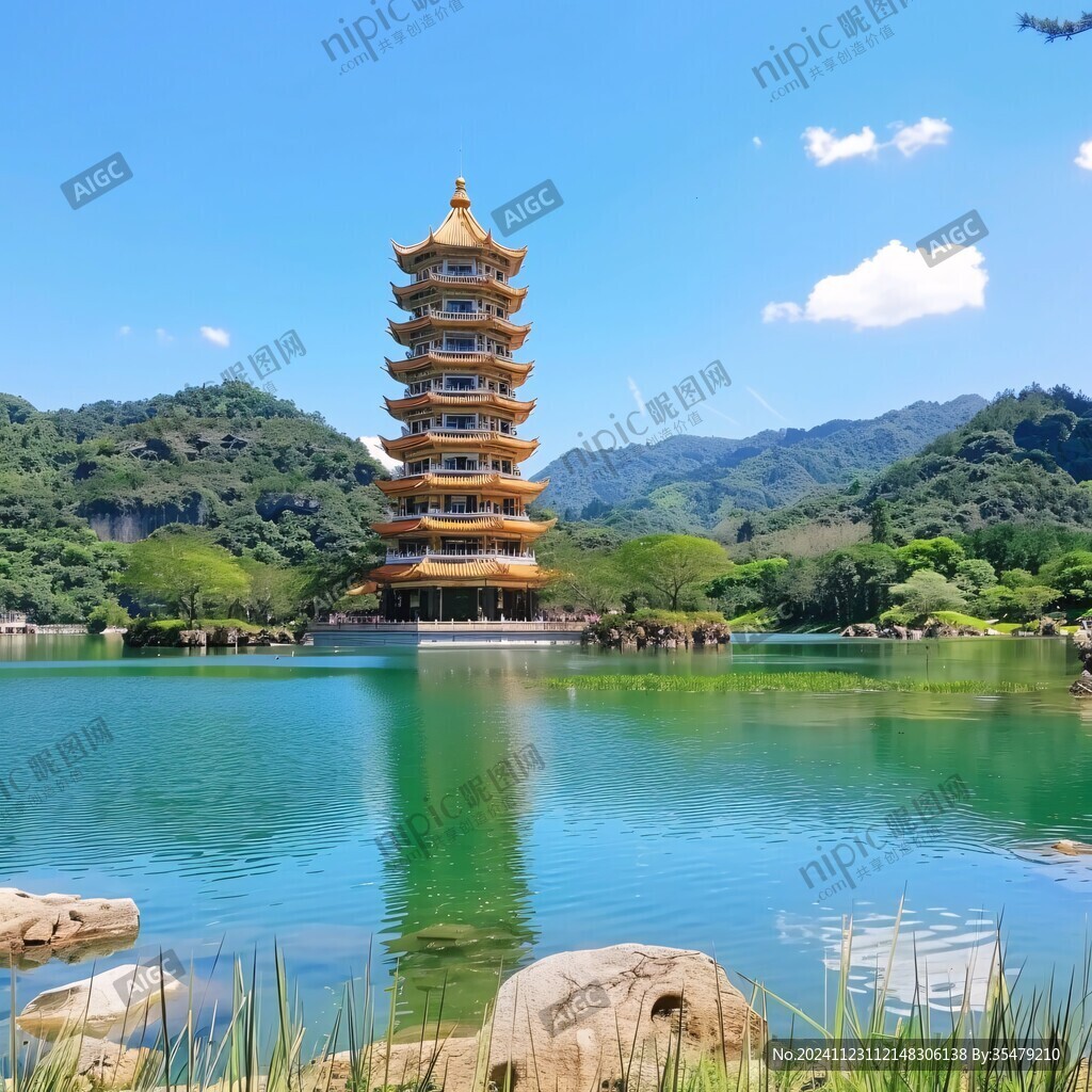 水中楼塔