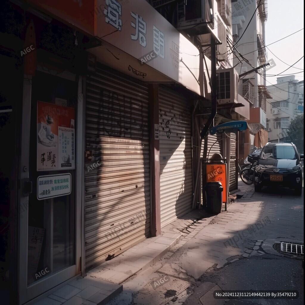 傍晚街边小店