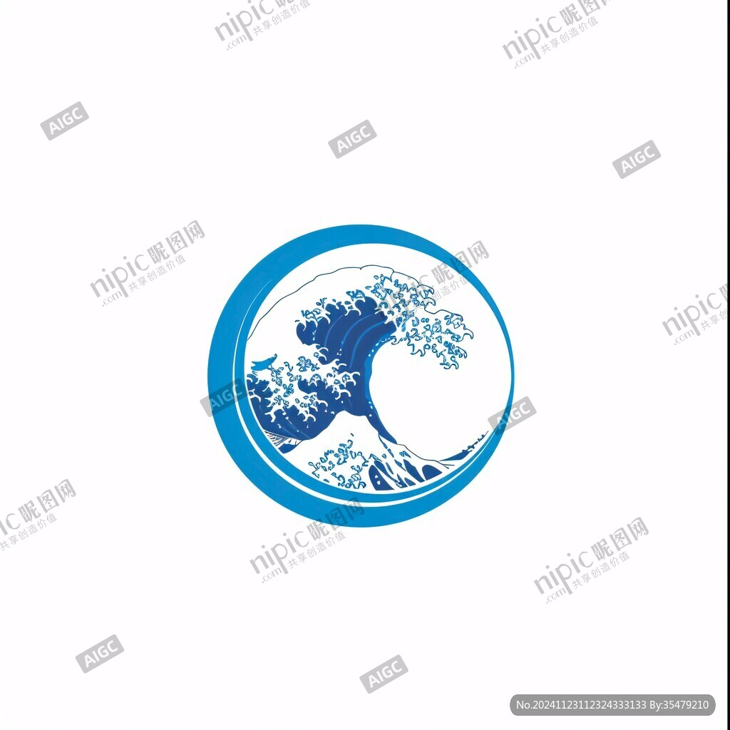 日式海浪logo