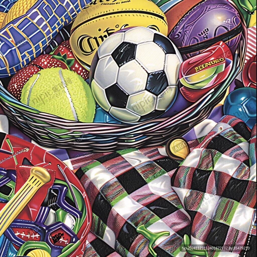 足球挂画足球插画