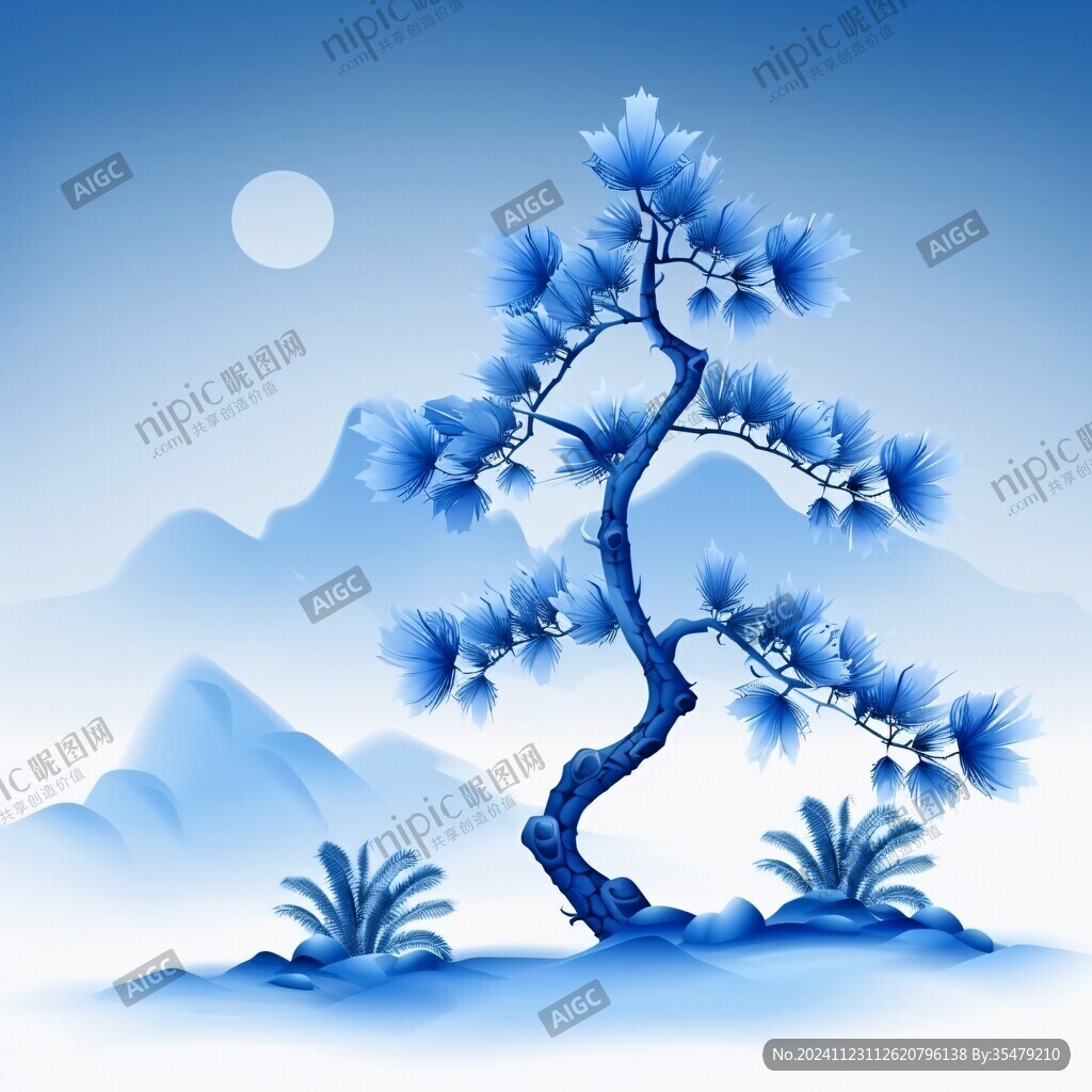鼠绘迎客松