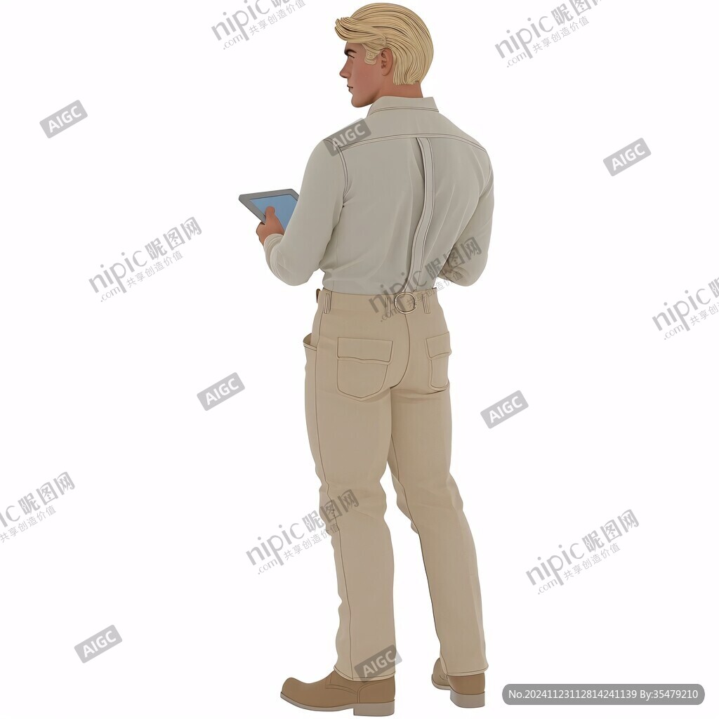 手绘职场男性
