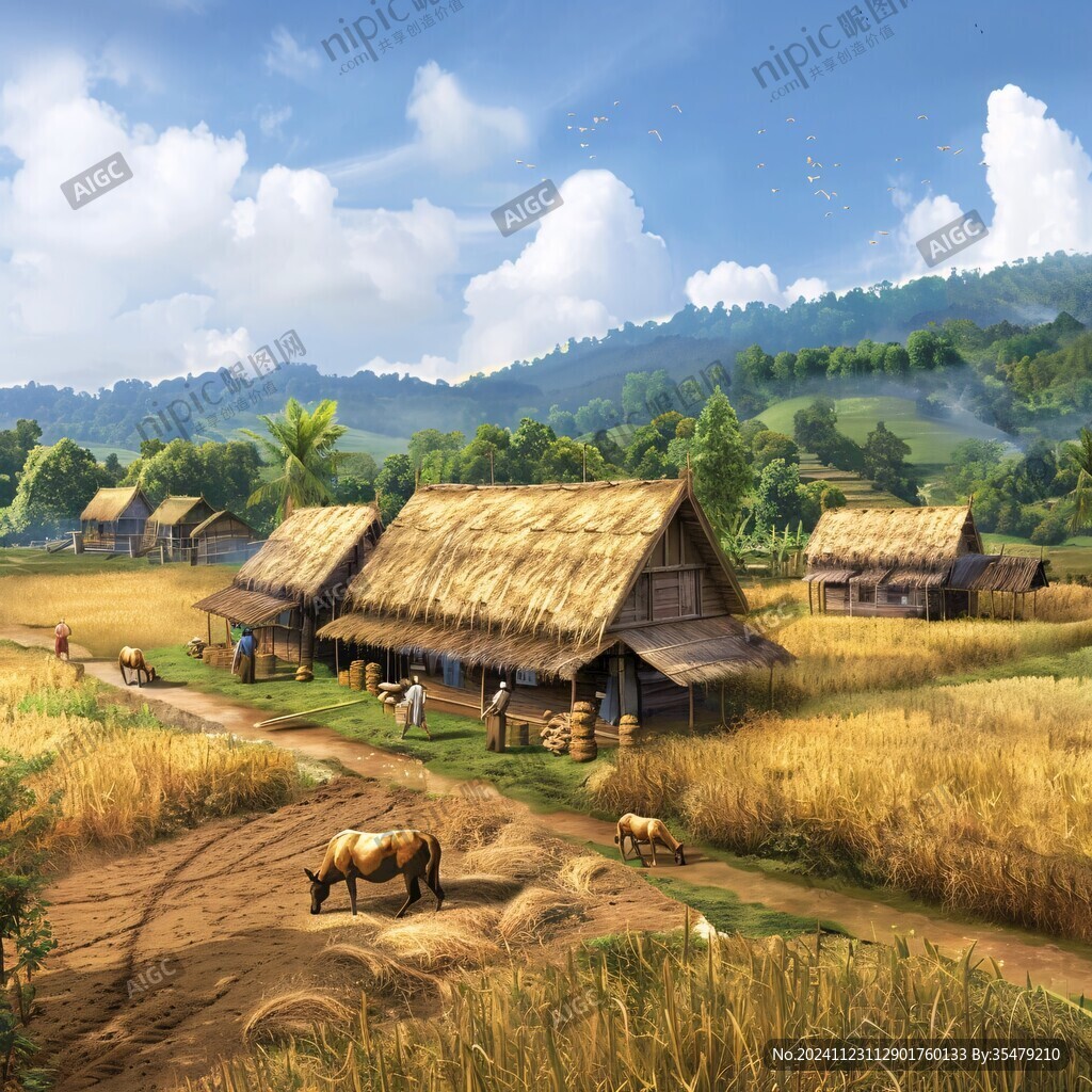 古代农家场景