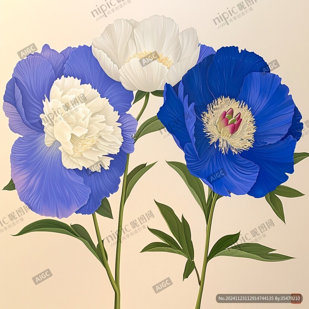 银莲花插画