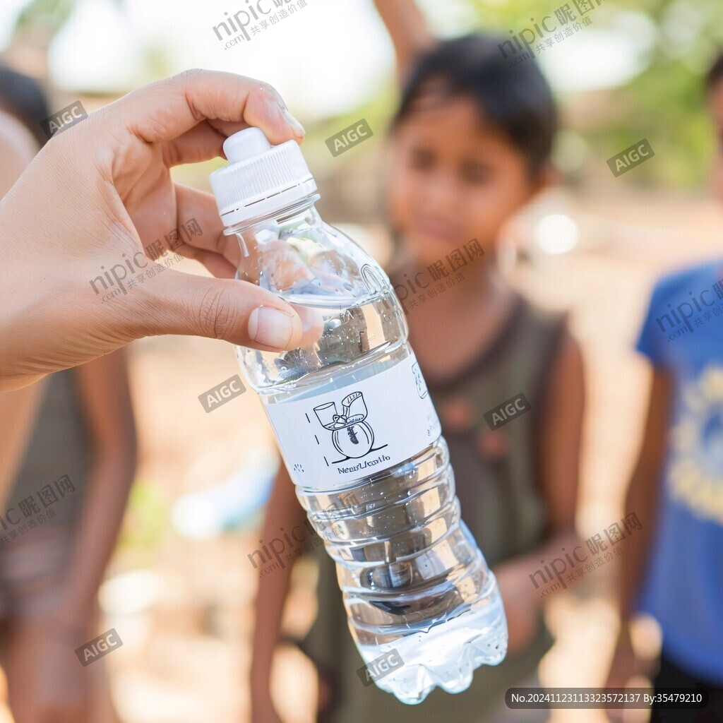 孩童送水