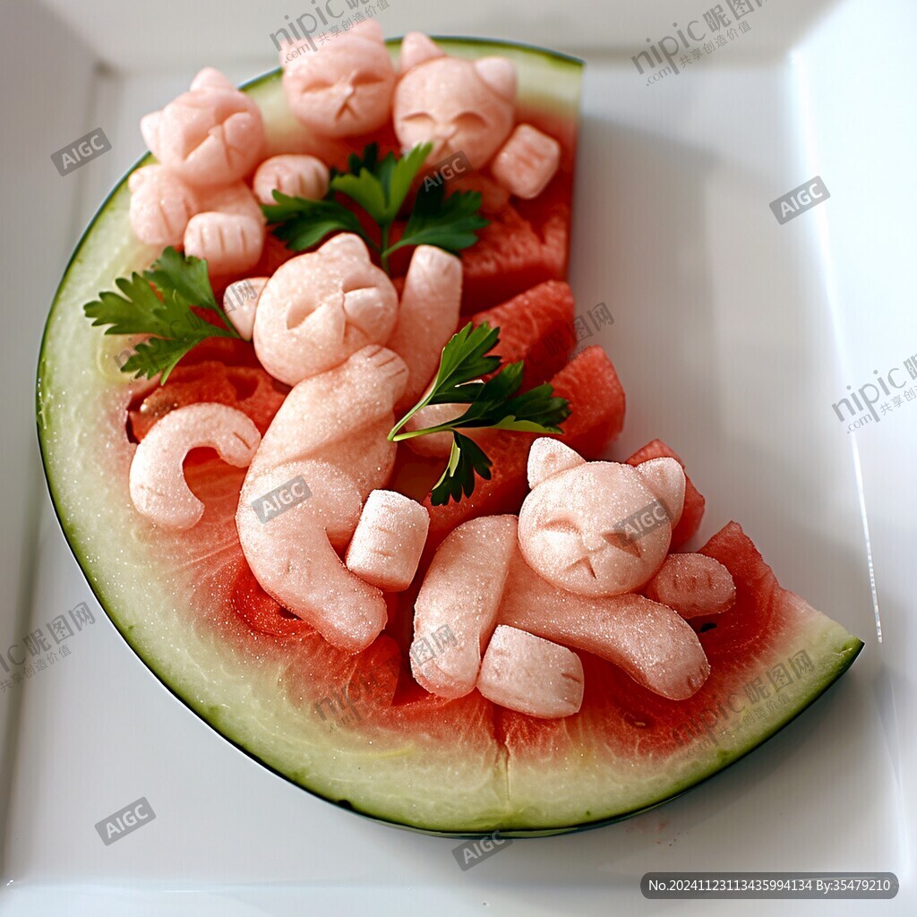 美食做成的动物