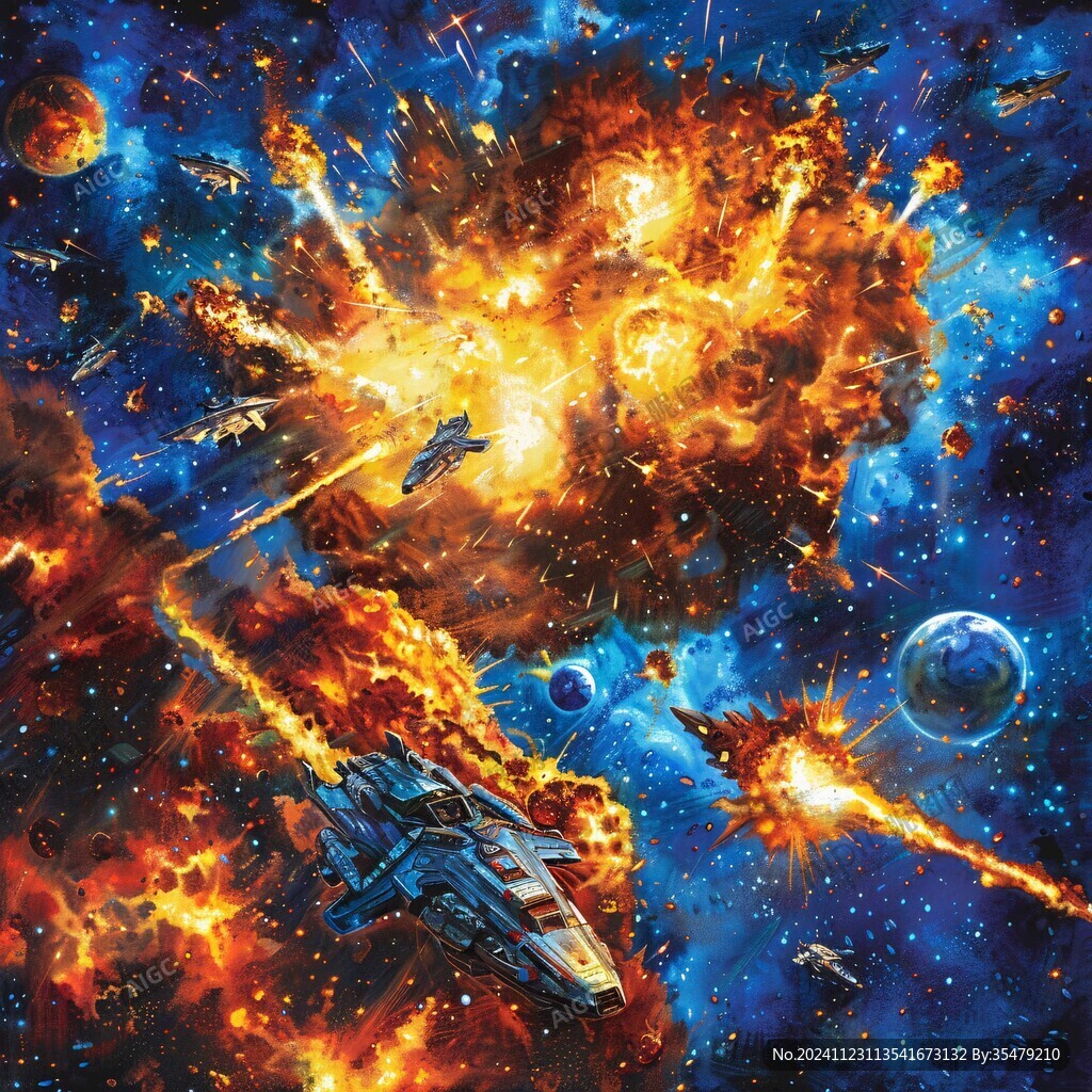 3d宇宙壁画