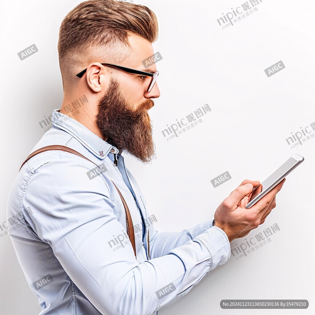 戴眼镜男士