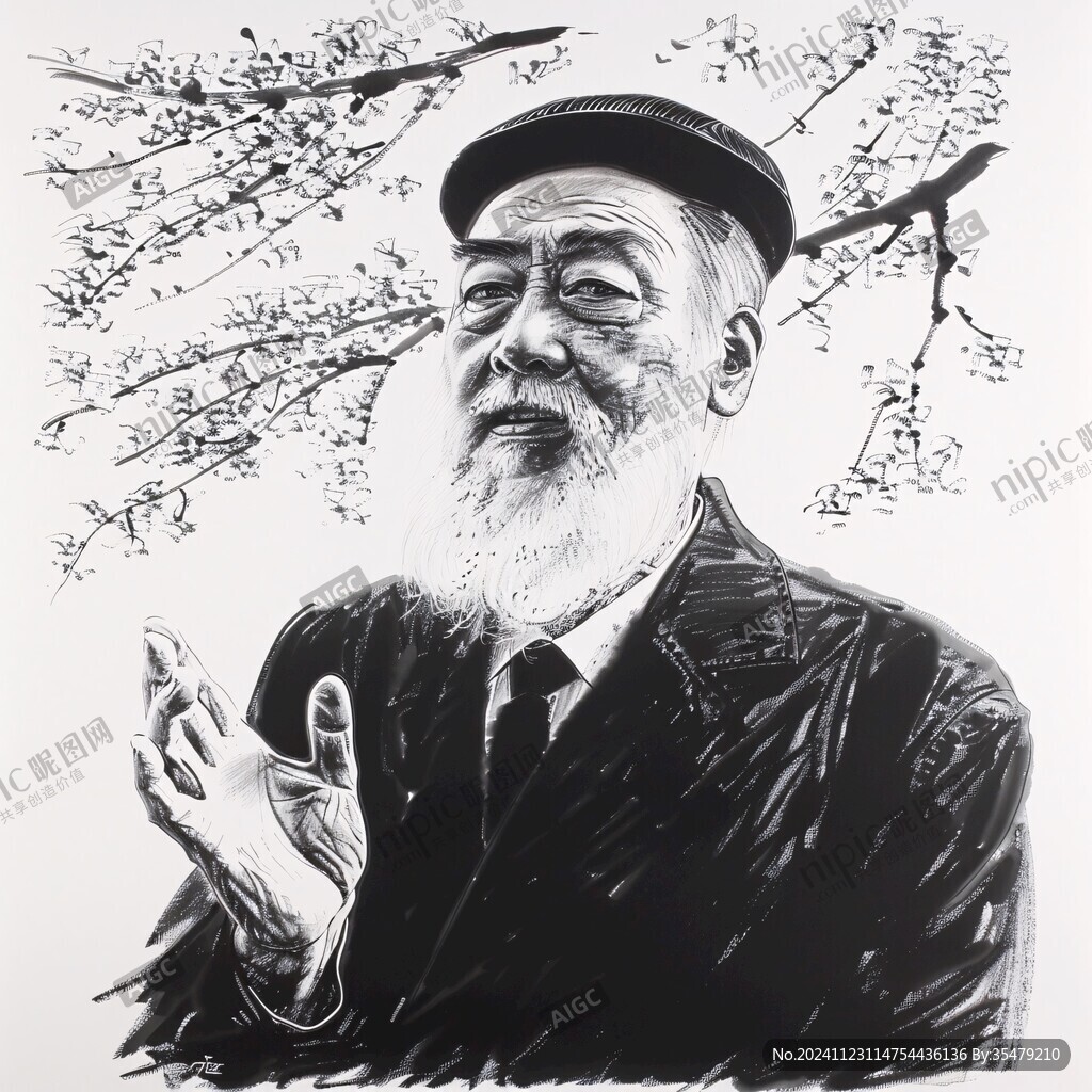 张大千书画馆李冰画像